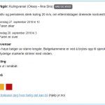 Eksempel på kulingvarsel, gult farenivå